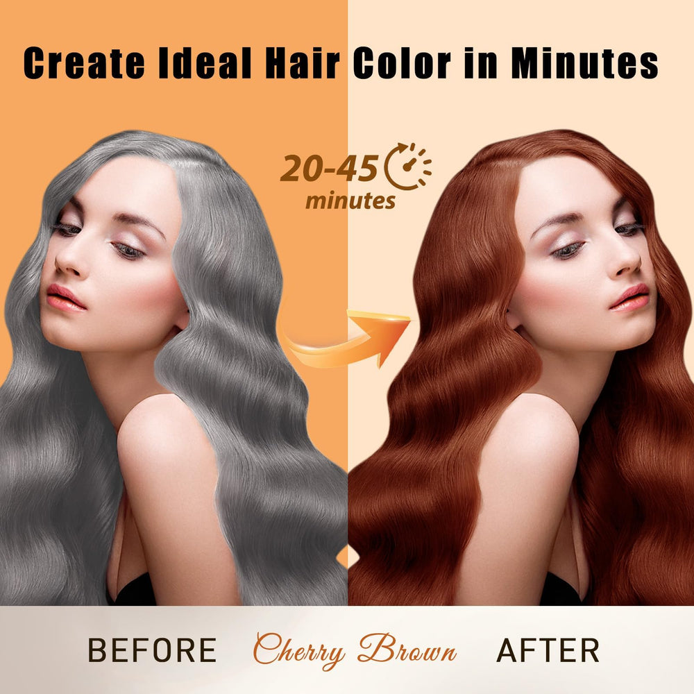 Callmynm Hair Dye Shampoo Cherry Brown pour captures easy dispensing and quick color