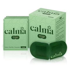 Calma 16-pack heated eye mask in packaging for warm-relief sessions.
