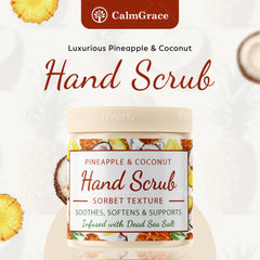 CalmGrace sorbet-texture close-up emphasizing gentle scrubbing and skin-smoothing action.