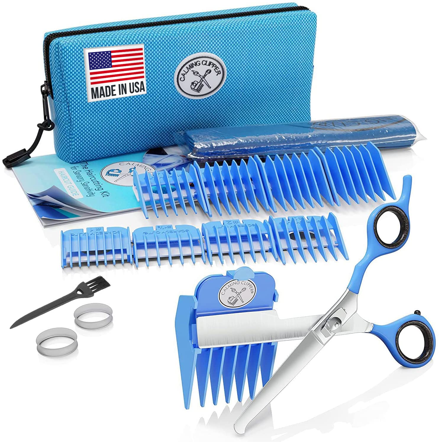 Calming Clipper silent haircut kit for kids autism, calm setup for stress-free trimming.