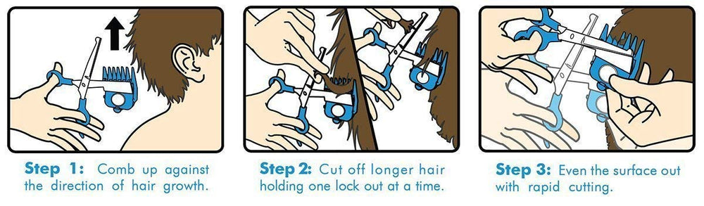 CALMING CLIPPER snug-fit soft gel inserts image highlights secure, comfortable grip