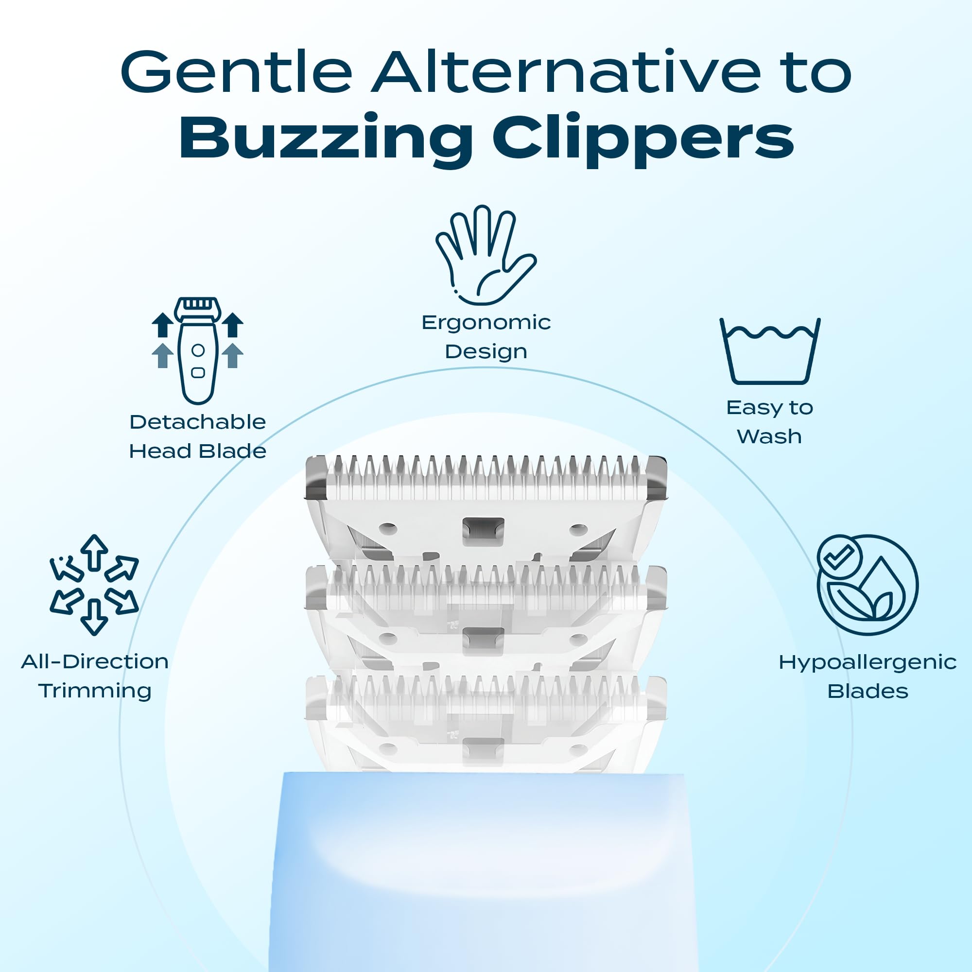CALMING CLIPPER Step-Up enables smooth transitions during progressive trims