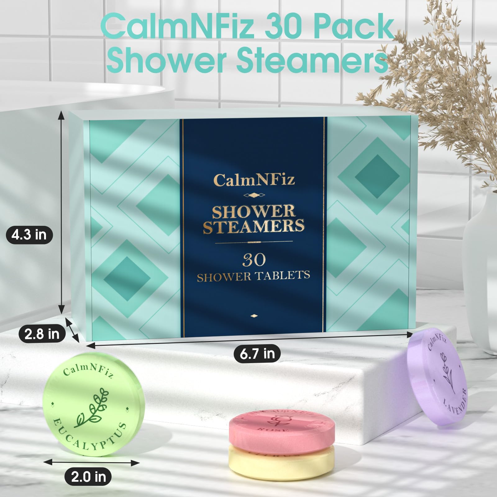 CalmNFiz steamers shown in a cozy bedroom setup for relaxation.