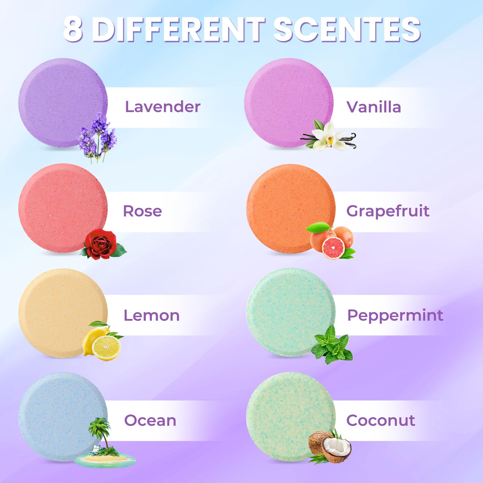 CalmNFiz Coconut Steamers pack view offering a tropical shower escape