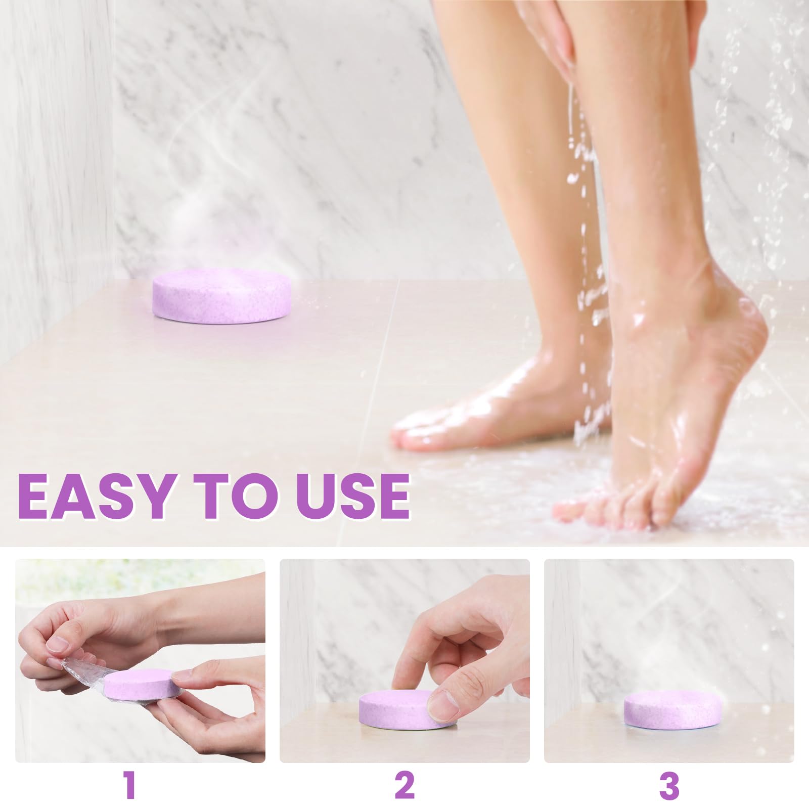 CalmNFiz grapefruit shower steamer provides bright citrus to energize mornings.