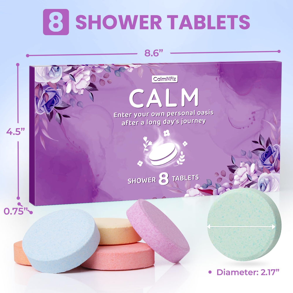 CalmNFiz peppermint shower steamer focuses scent to refresh your shower mood.