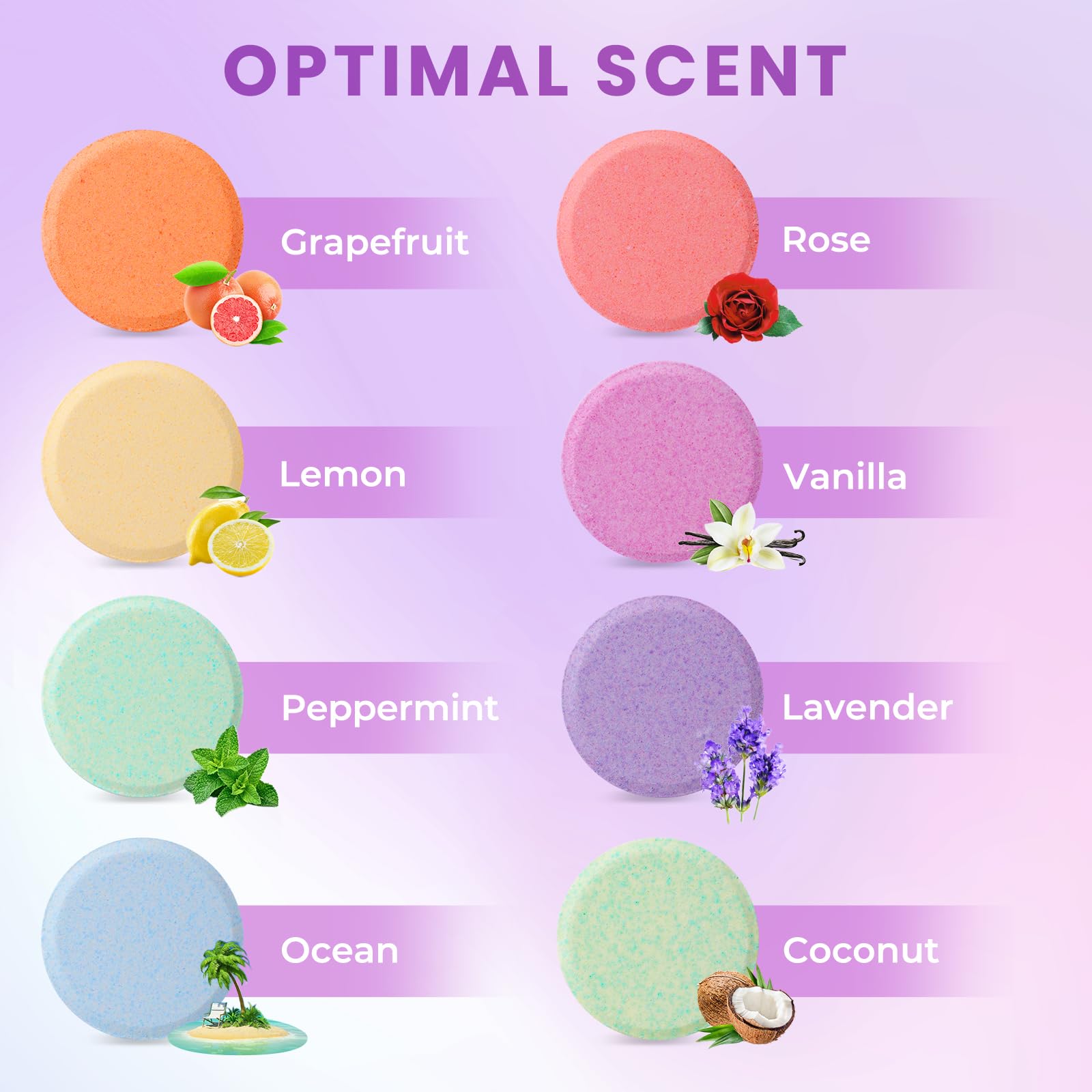 CalmNFiz rose shower steamer creates a gentle floral ambiance during showers.