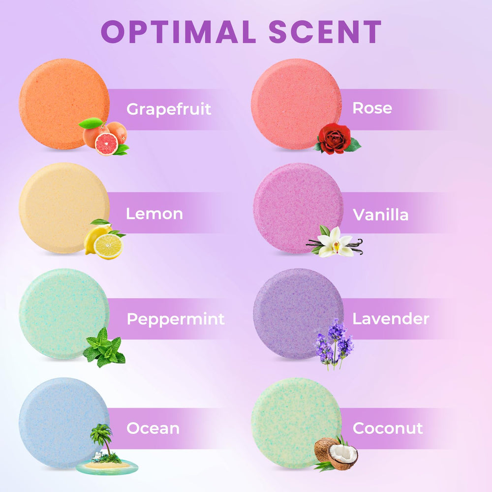 CalmNFiz rose shower steamer creates a gentle floral ambiance during showers.