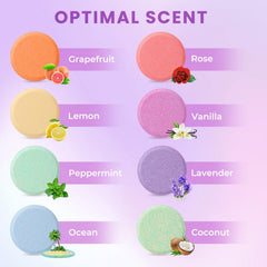 CalmNFiz rose shower steamer creates a gentle floral ambiance during showers.