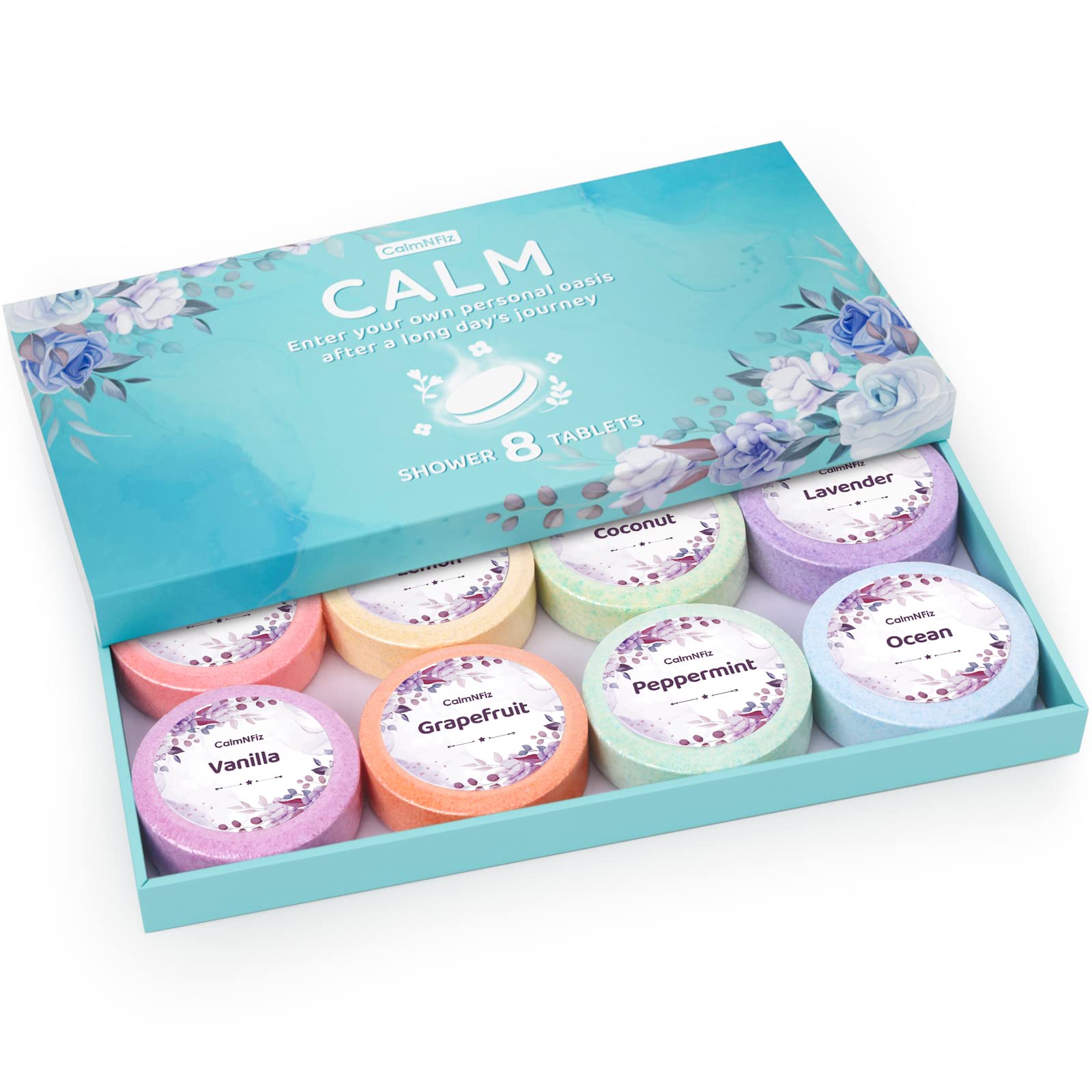 CalmNFiz 8-pack box image showing gift-ready packaging for relaxation