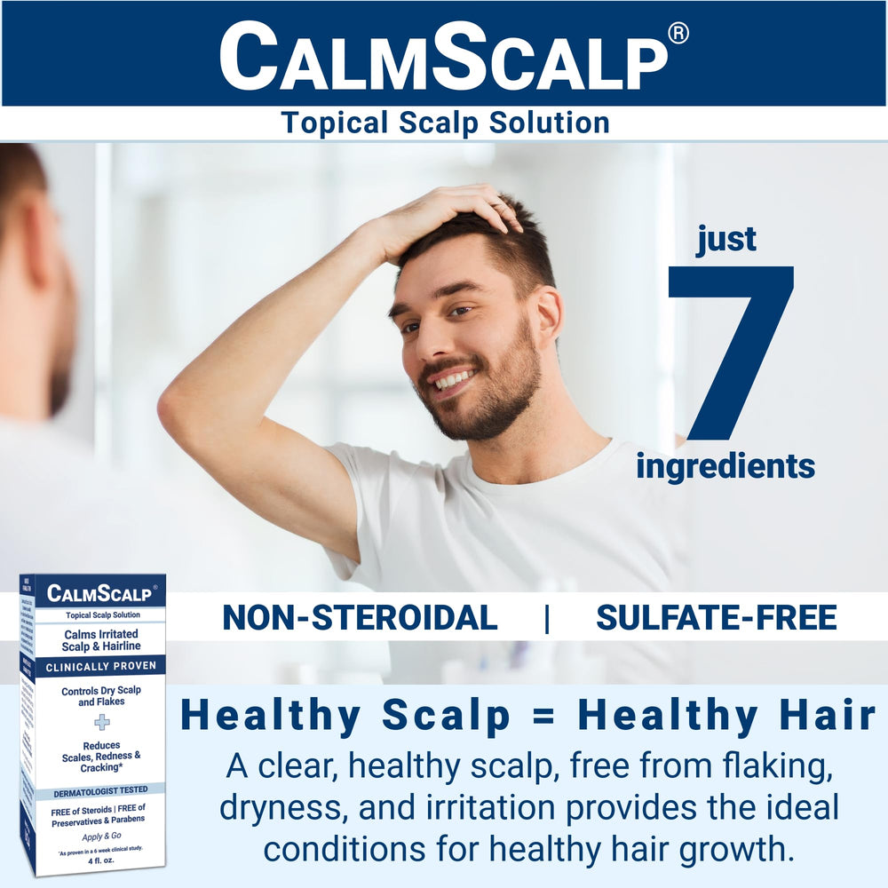 CalmScalp made in USA and cruelty-free badge on packaging.