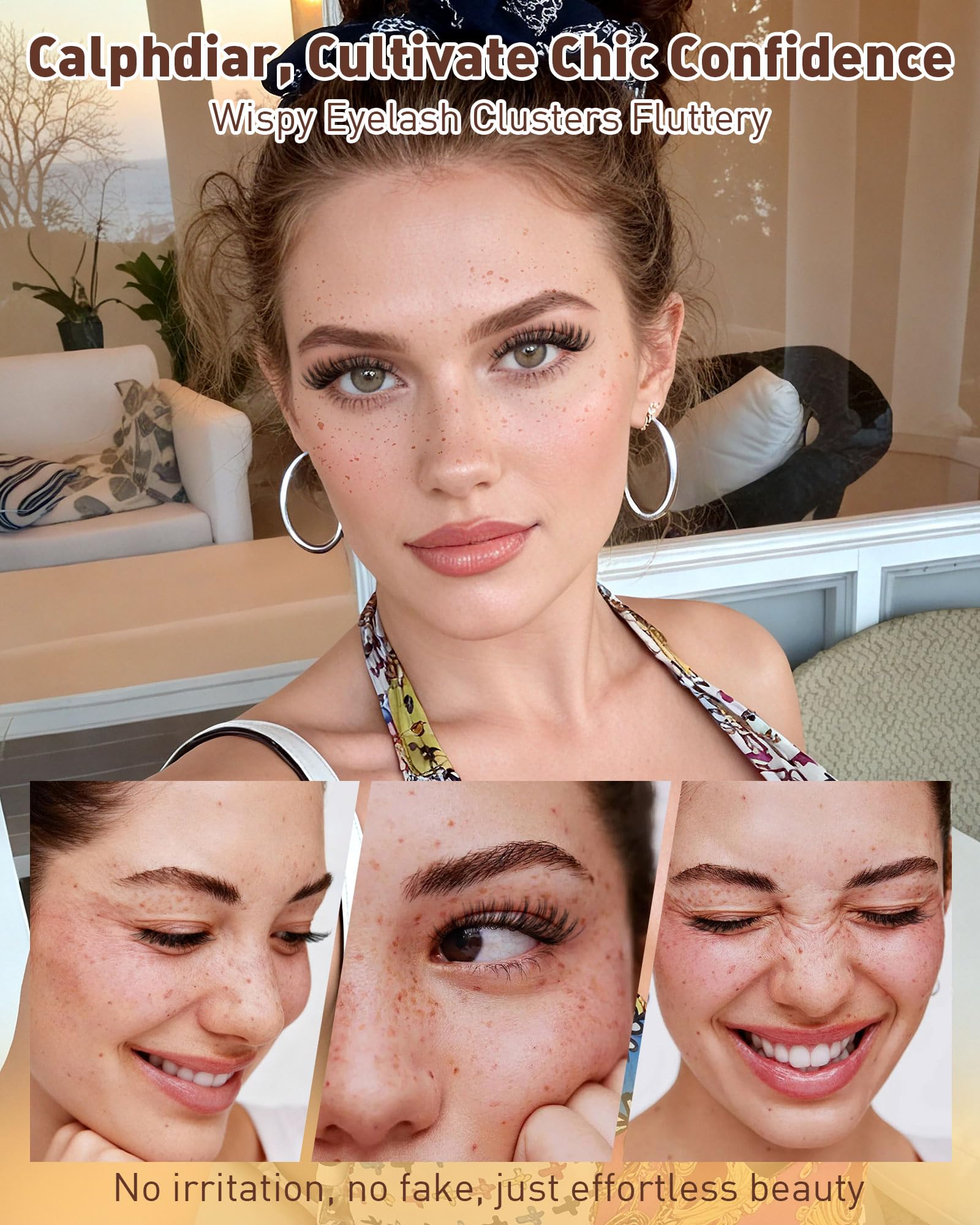 Calphdiar D-curly lash clusters 30D-100D enable versatile styling.