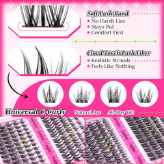 Calphdiar delicate flutter lash clusters for soft fluttery lashes.