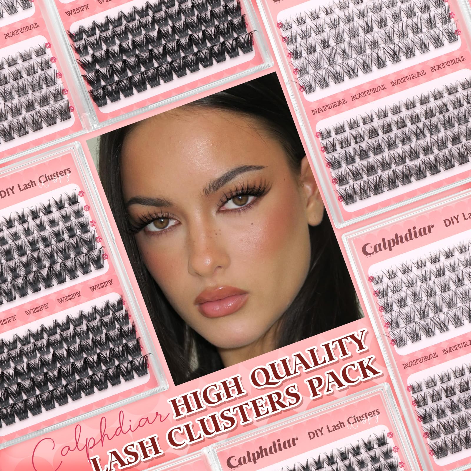 Calphdiar lash clusters 18mm length closeup sparks bold manga-inspired look with impact.