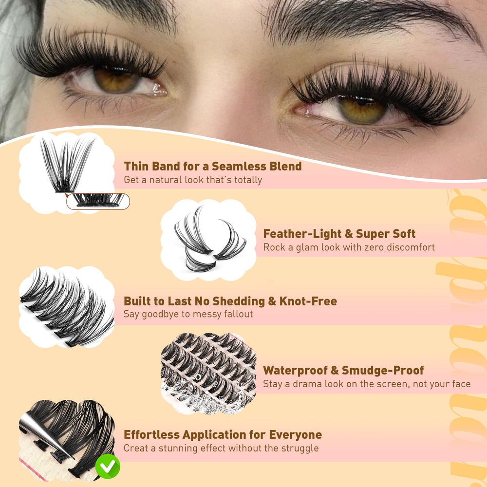 Calphdiar Wispy Lash Clusters natural look suitable for everyday and events