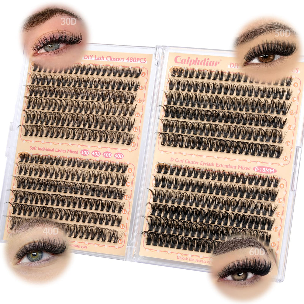Calphdiar Wispy Lash Clusters closeup view shows natural volume for daily wear