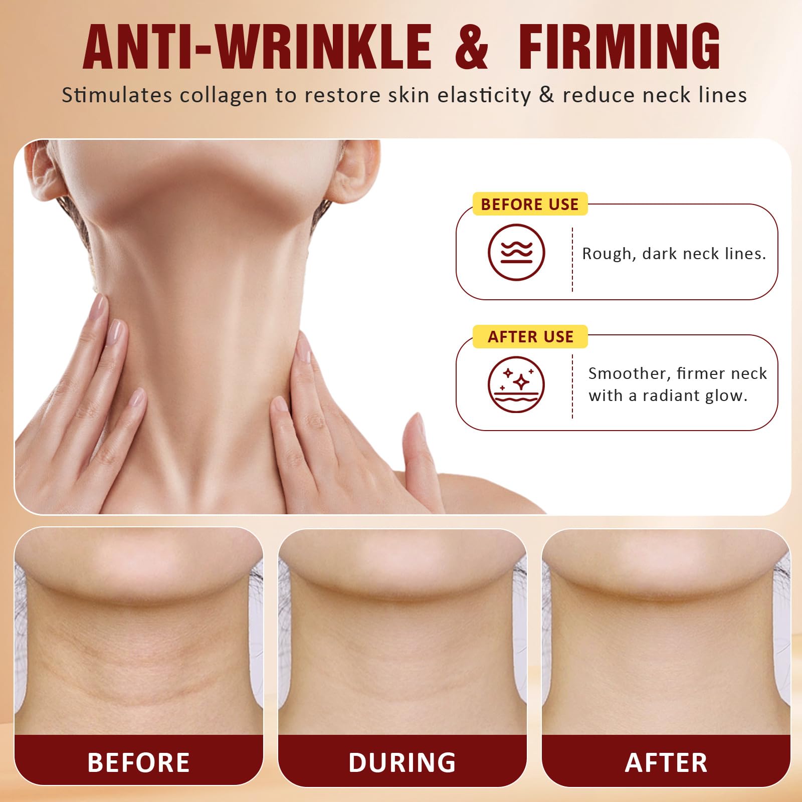 Calyphra PEAQ neck cream texture conveys smooth, fast-absorbing formula