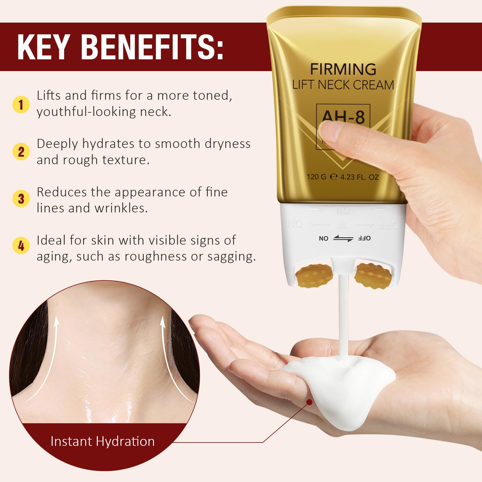 Calyphra PEAQ neck care set in box conveys gifting-ready appeal
