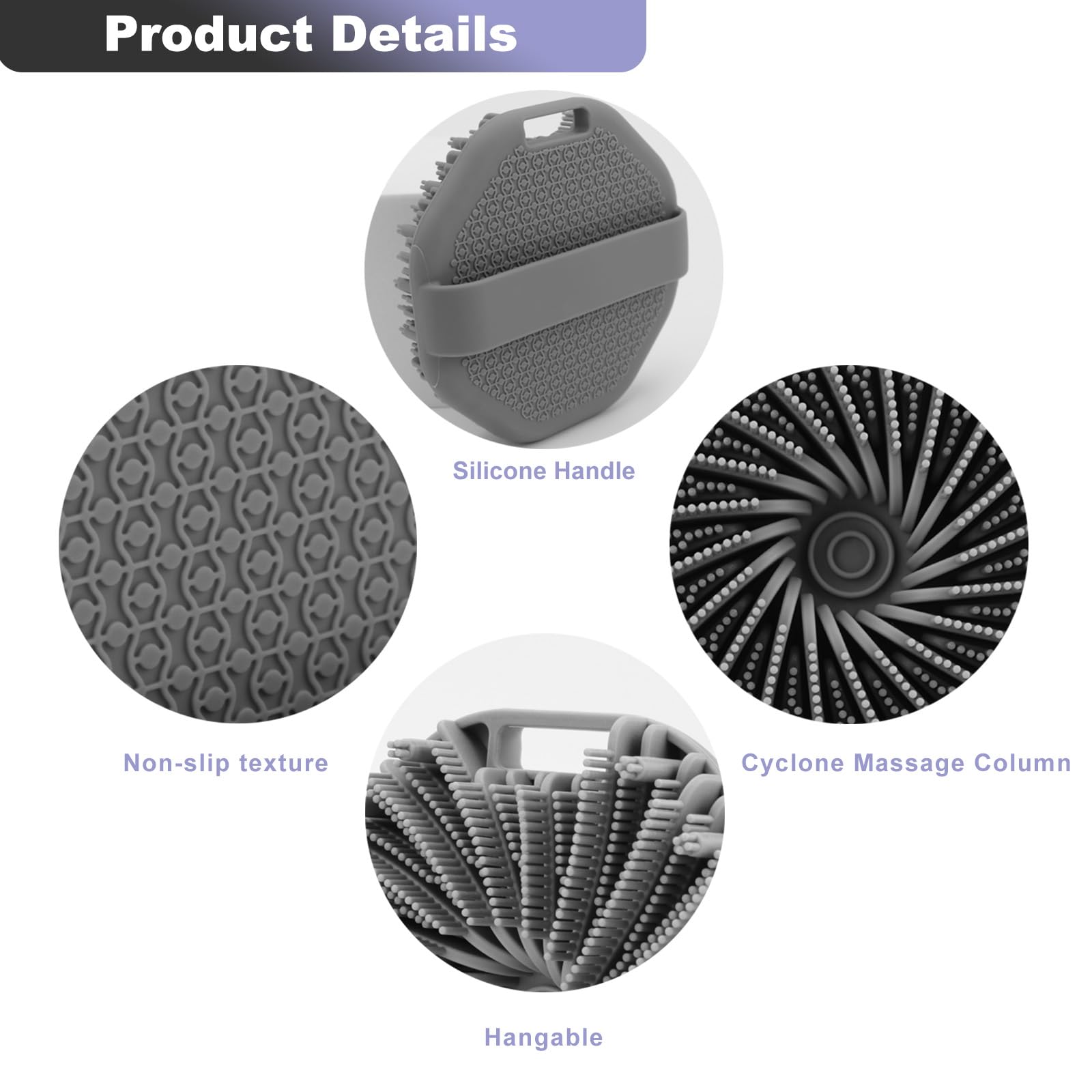 CAMENDE silicone scrubber dries quickly for hygienic storage.