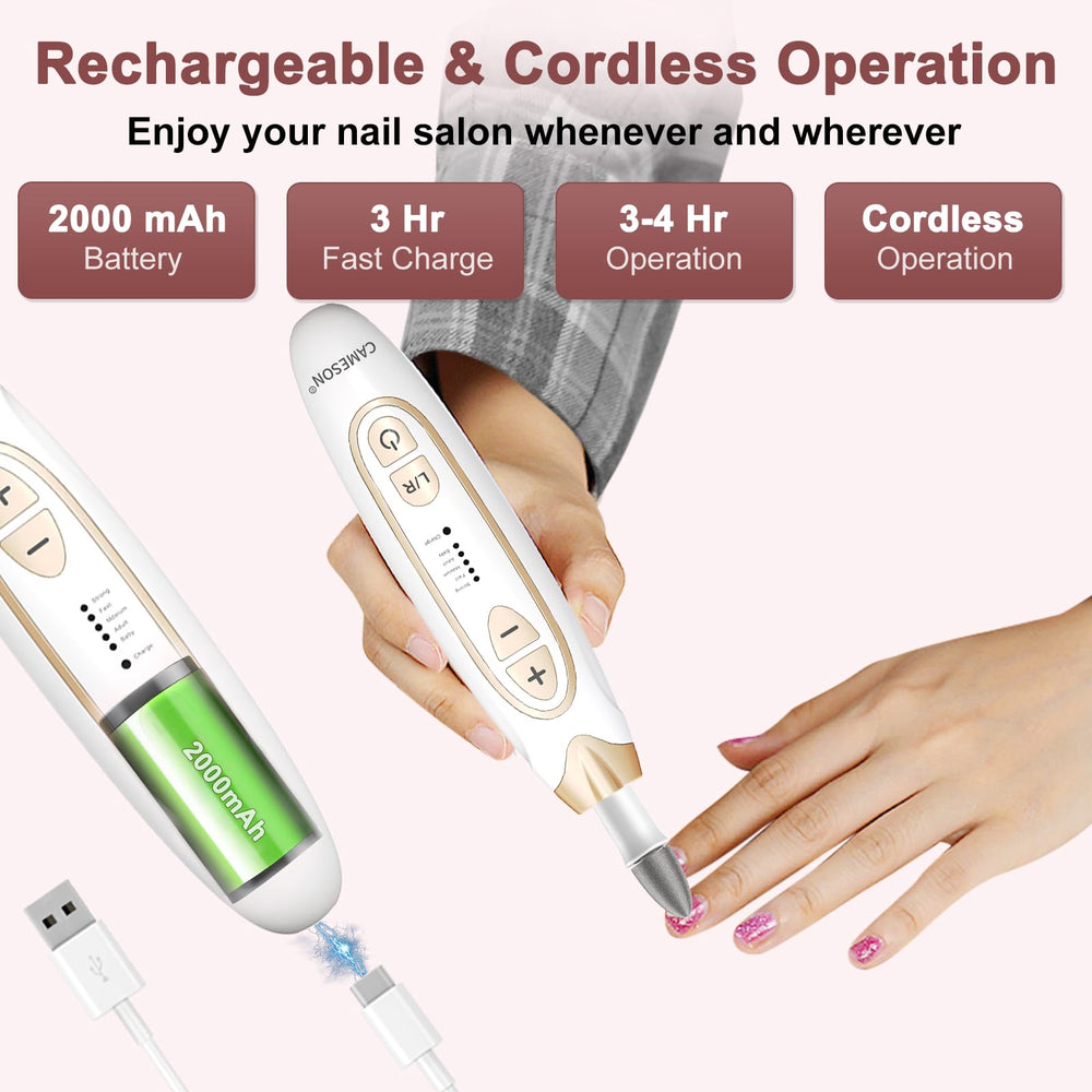 CAMESON drill bits set for versatile nail care tasks