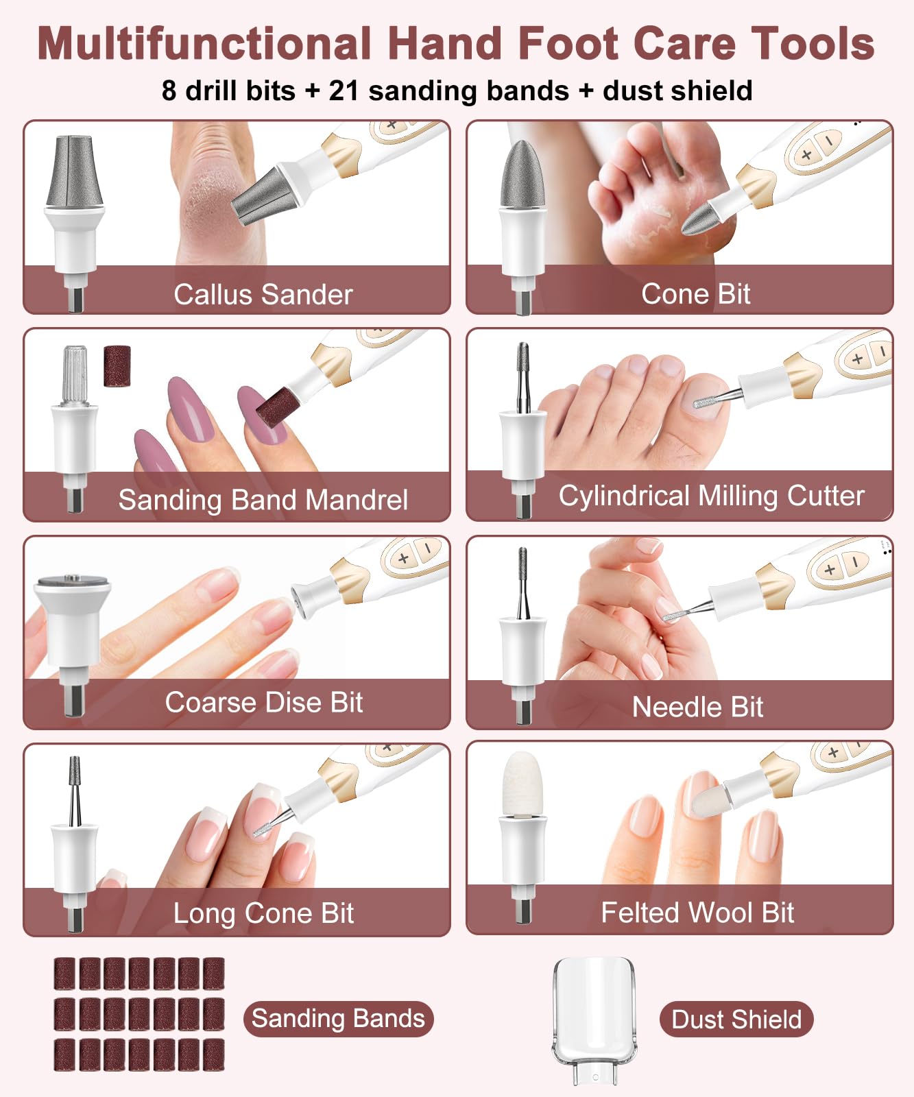 CAMESON sanding bands for smooth finish and nail prep