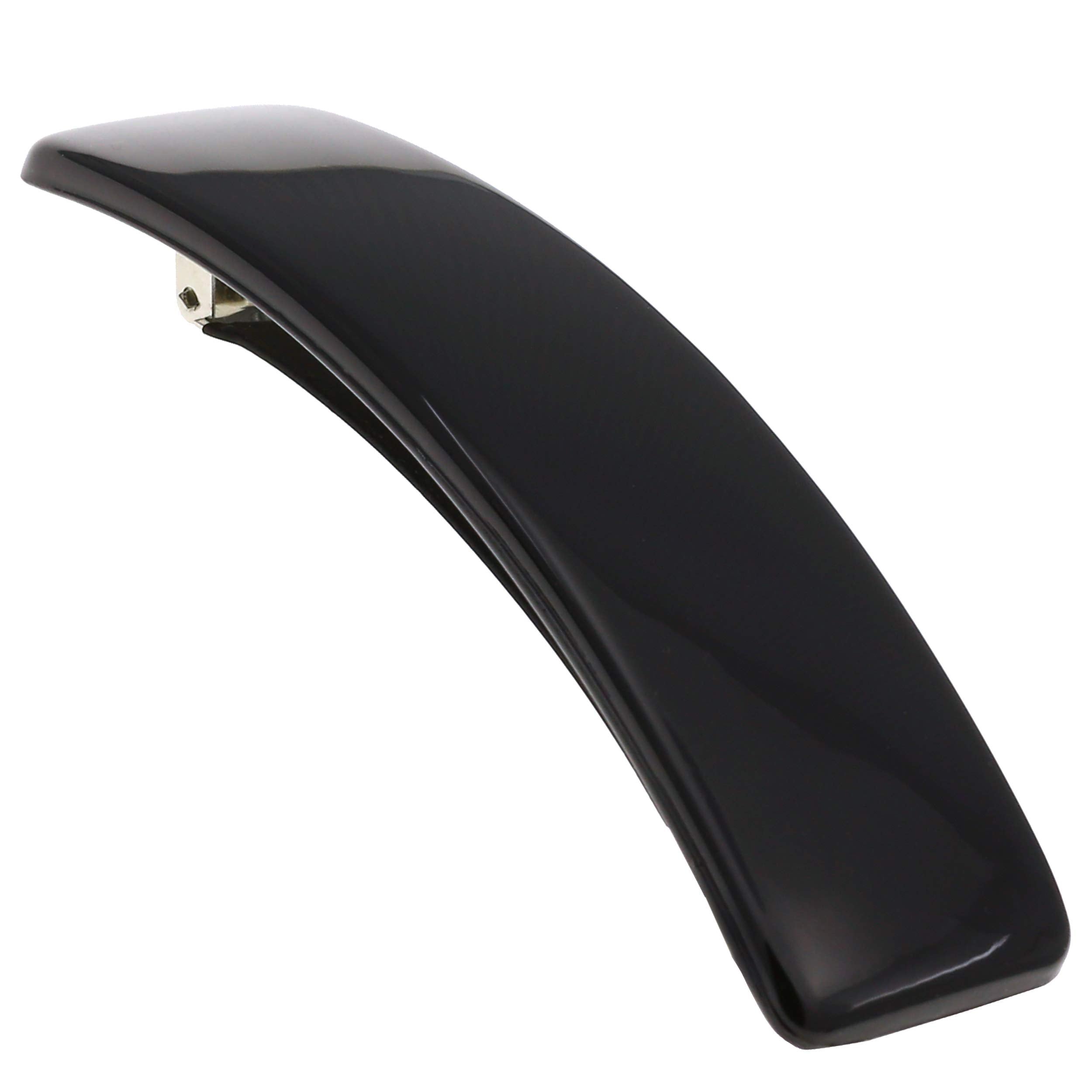 Camila Paris CP1476 rectangular black clip demonstrates strong hold for all hair types.