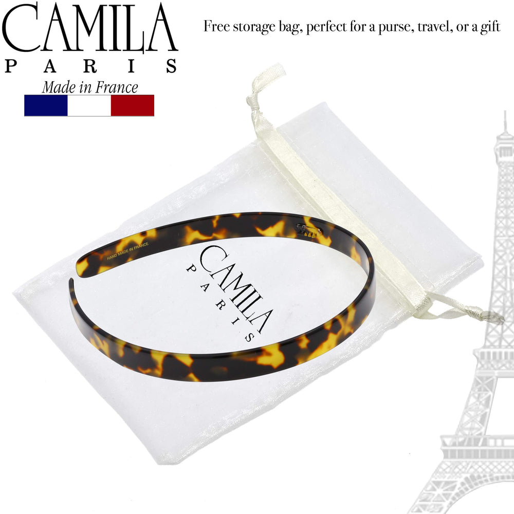 Camila Paris CP2003 headband image highlights French-made craftsmanship and quality.