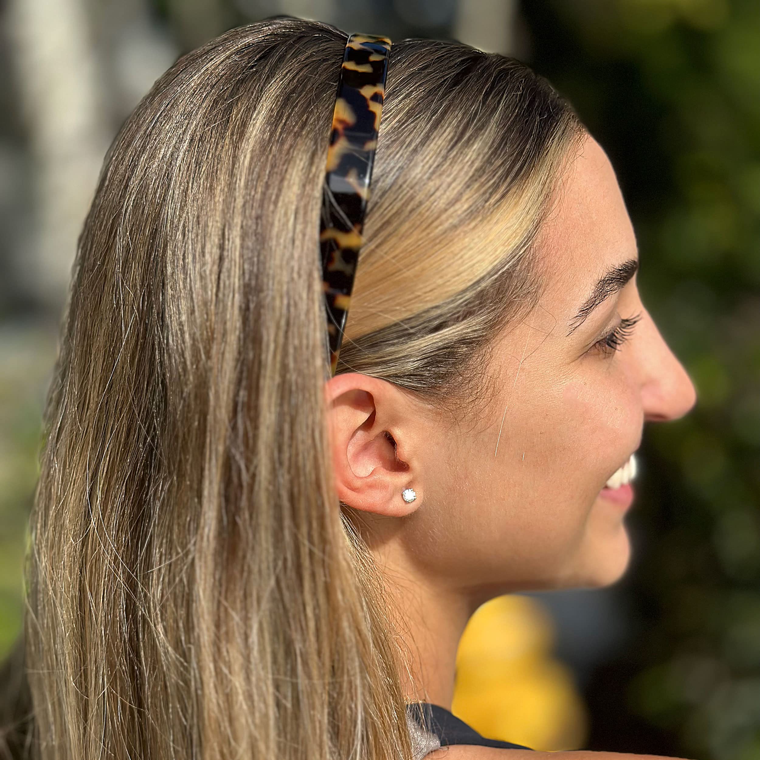 Camila Paris CP2003 headband side profile demonstrating slim profile for comfortable all-day wear.