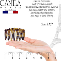 Camila Paris Tokio French twist clip adds decorative elegance for formal occasions.
