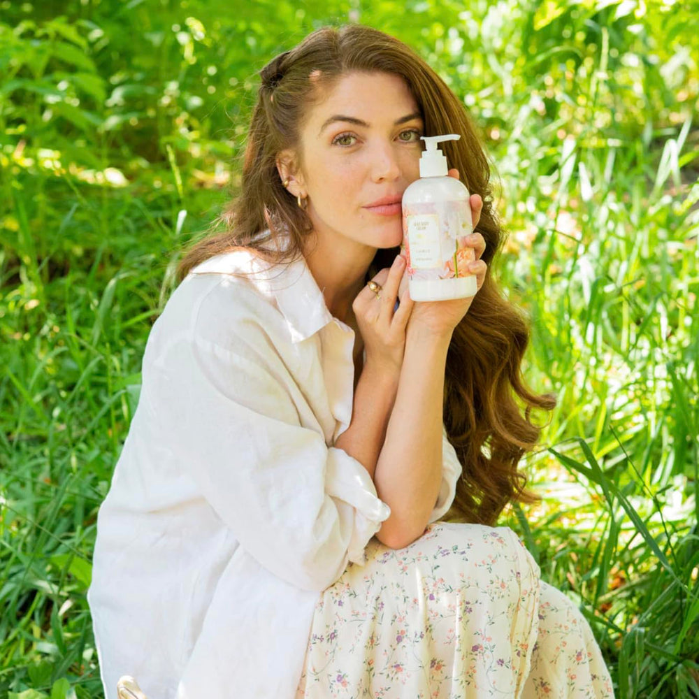 Camille Beckman packaging box signals vegan formula and premium presentation.