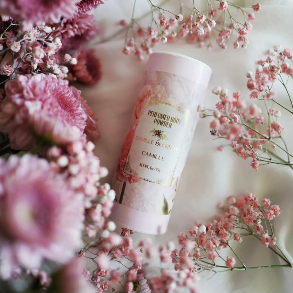 Camille Beckman fragrance notes of carnation and white iris.