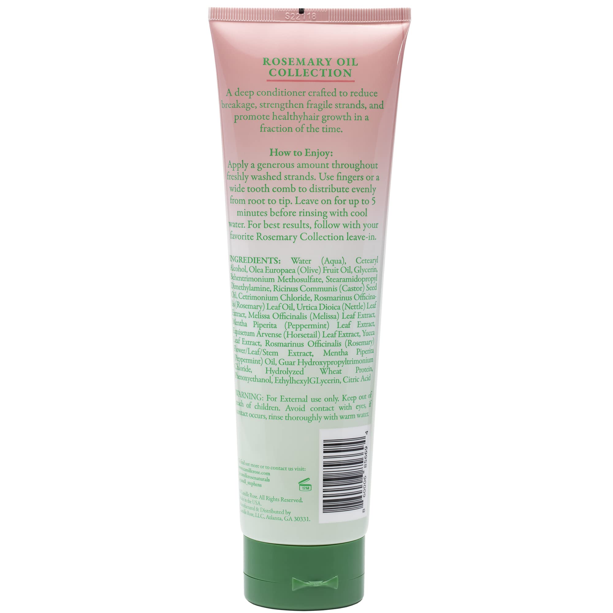 Camille Rose mask after-use hair feels strengthened with improved elasticity