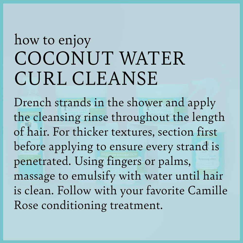 Camille Rose Coconut Water Curl Cleanse castor oil highlight for strength and moisture