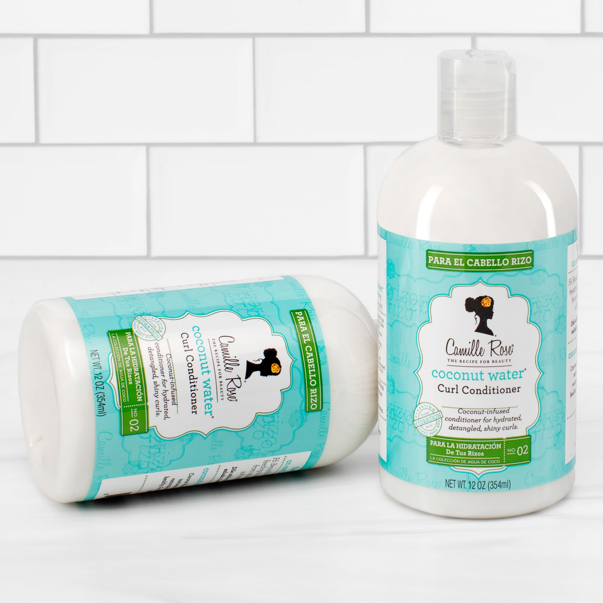 Camille Rose Coconut Water Curl Cleanse rosemary oils highlight refreshing scent and care