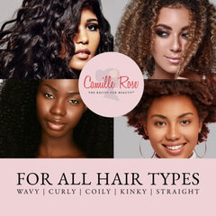 Camille Rose Curl Maker ingredients visual featuring aloe and nettle for moisture.