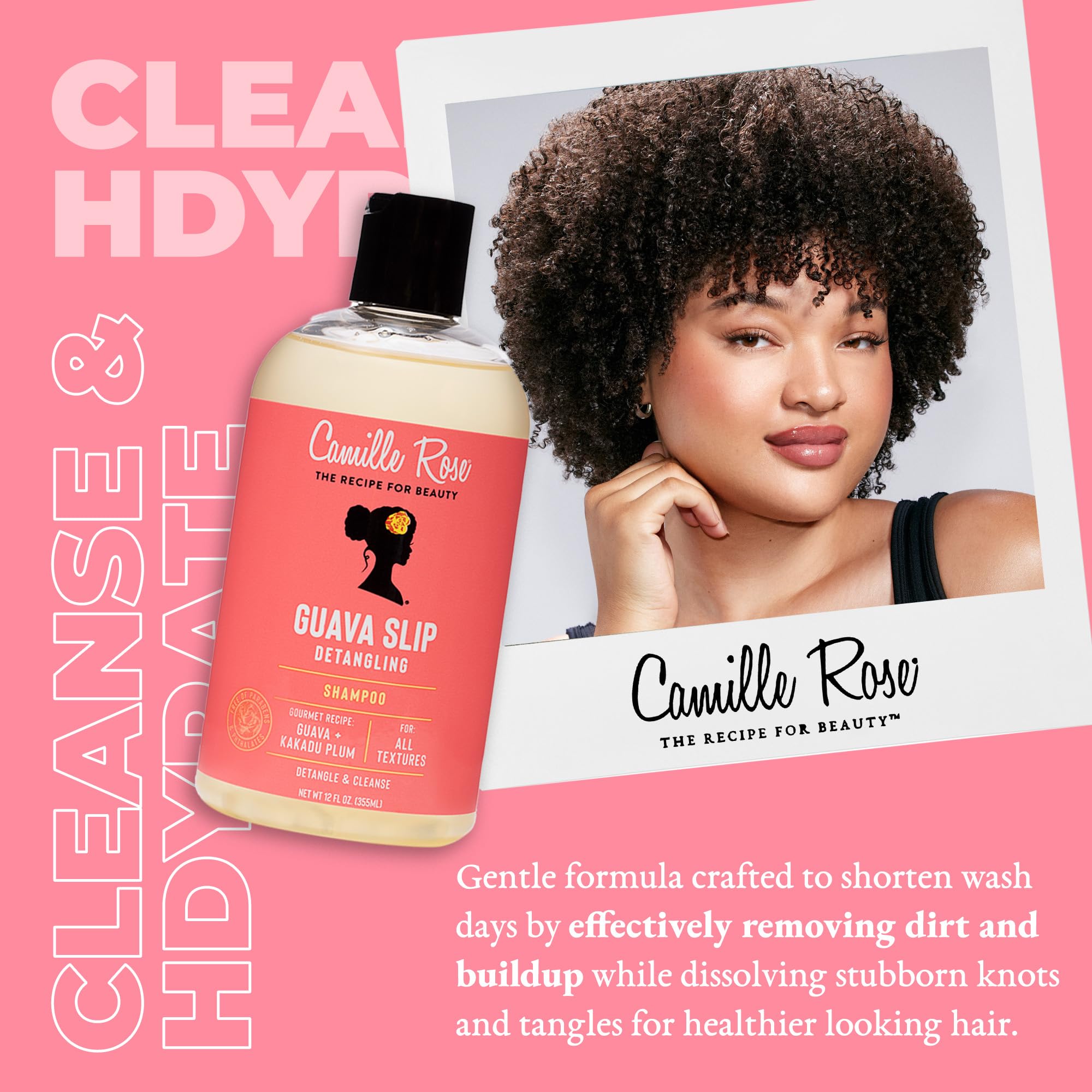 Camille Rose Guava Slip Shampoo ingredientes guayaba y Kakadu para cuidado capilar