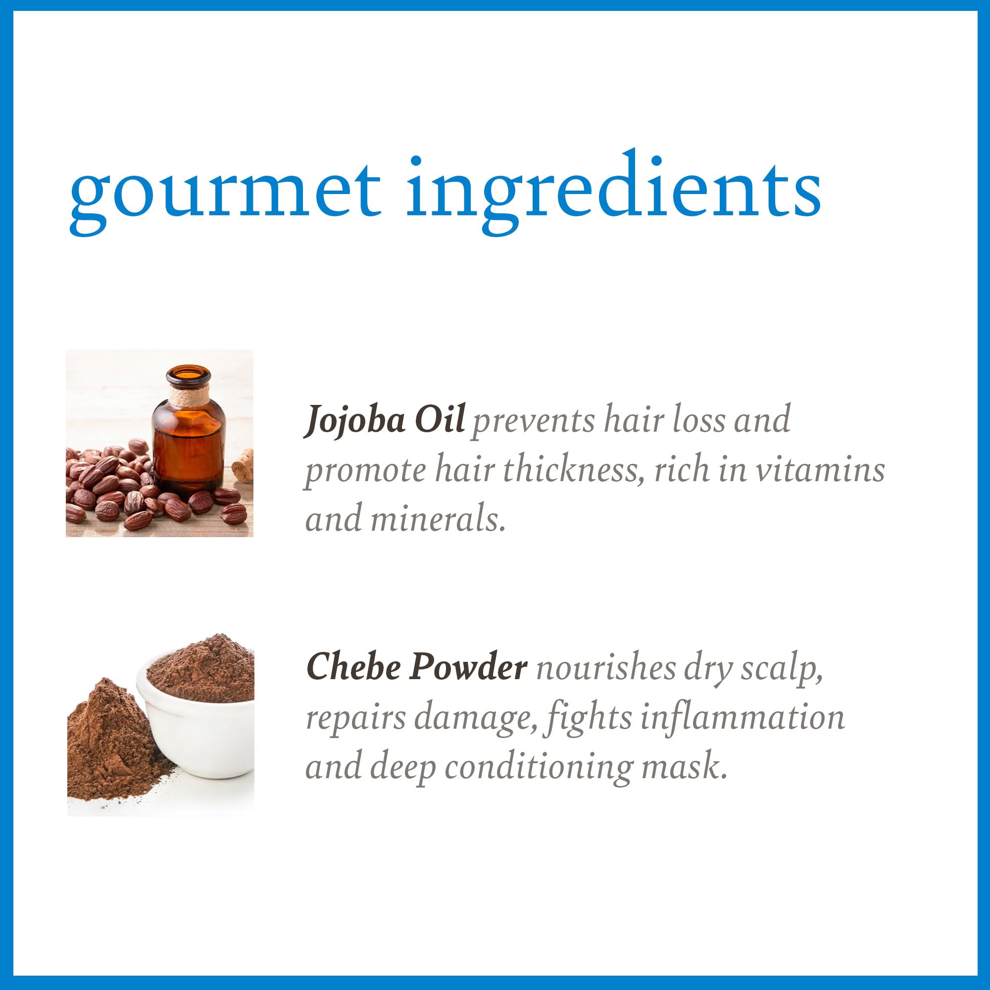 Camille Rose jojoba oil ingredient detail highlights hydration boost for healthy strands.