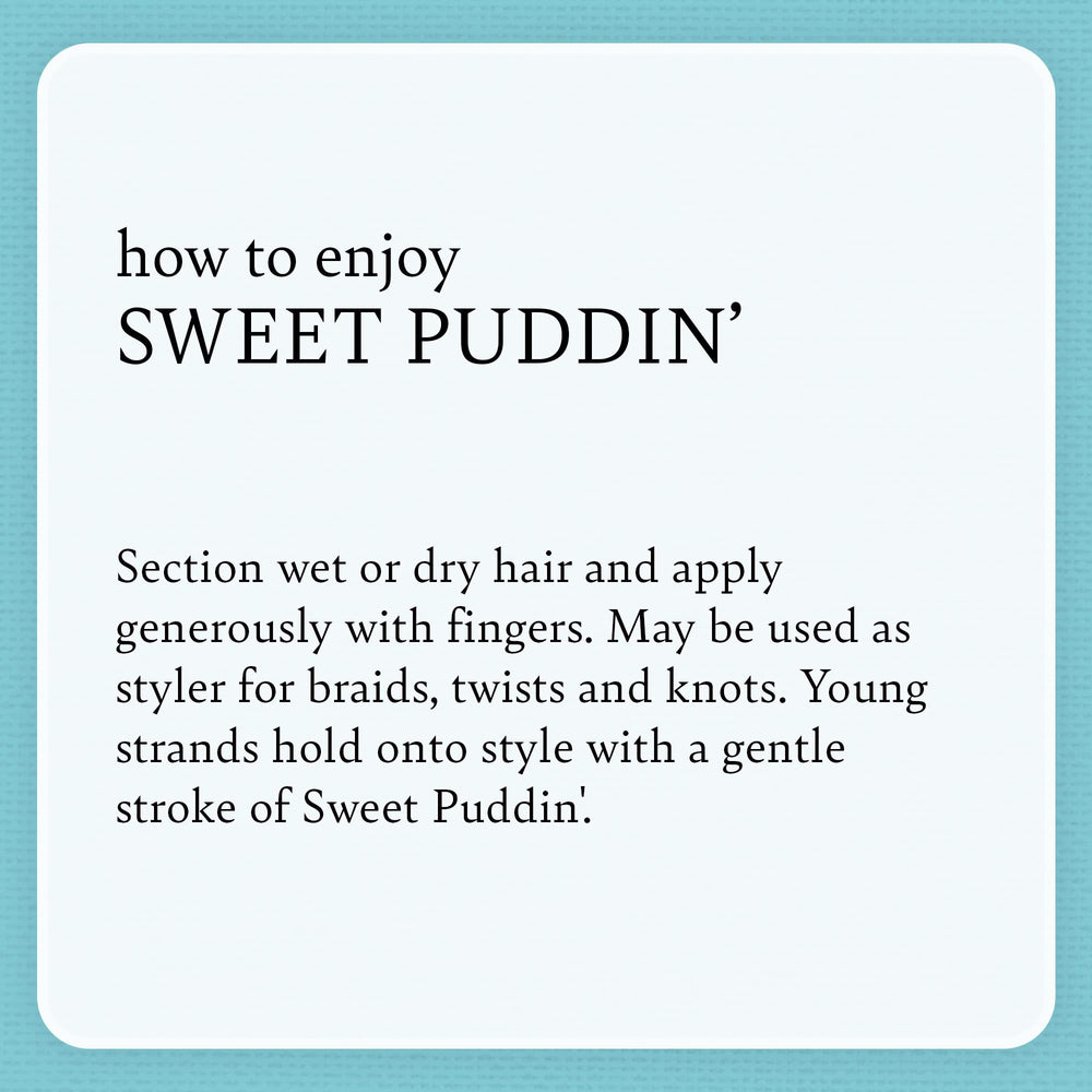 Camille Rose Kids Sweet Puddin’ softens hair for a healthy-looking glow.
