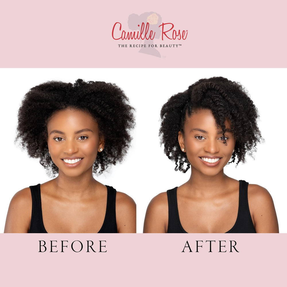 Camille Rose manteca de cacao nutre las hebras del cabello.