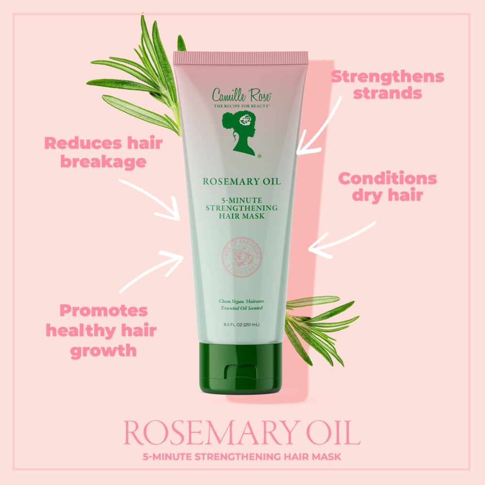 Camille Rose rosemary oil texture close-up shows rich, buttery consistency for easy distribution