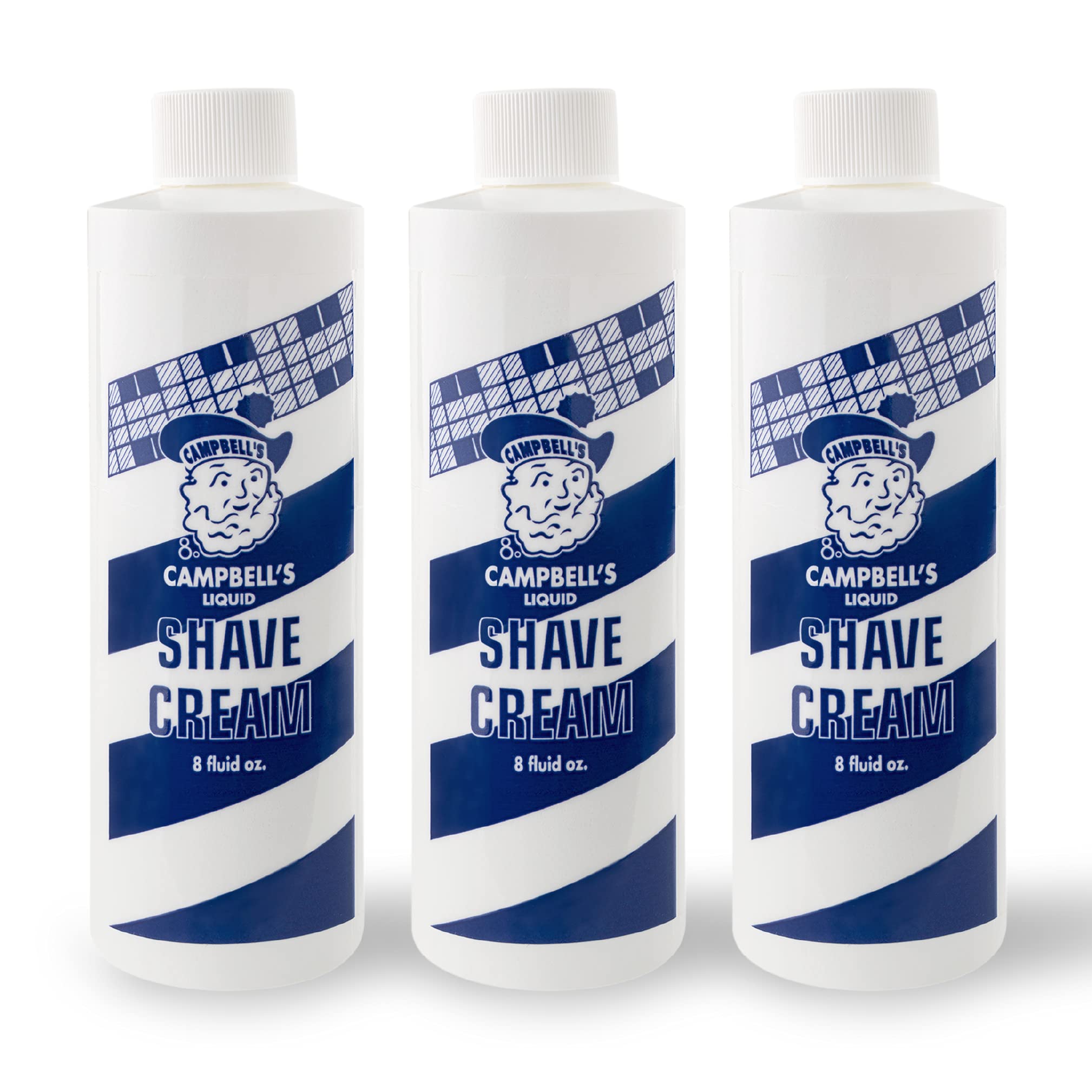 Campbell’s Liquid Shave Cream in LatherKing cup delivering thick, even lather for quick prep.