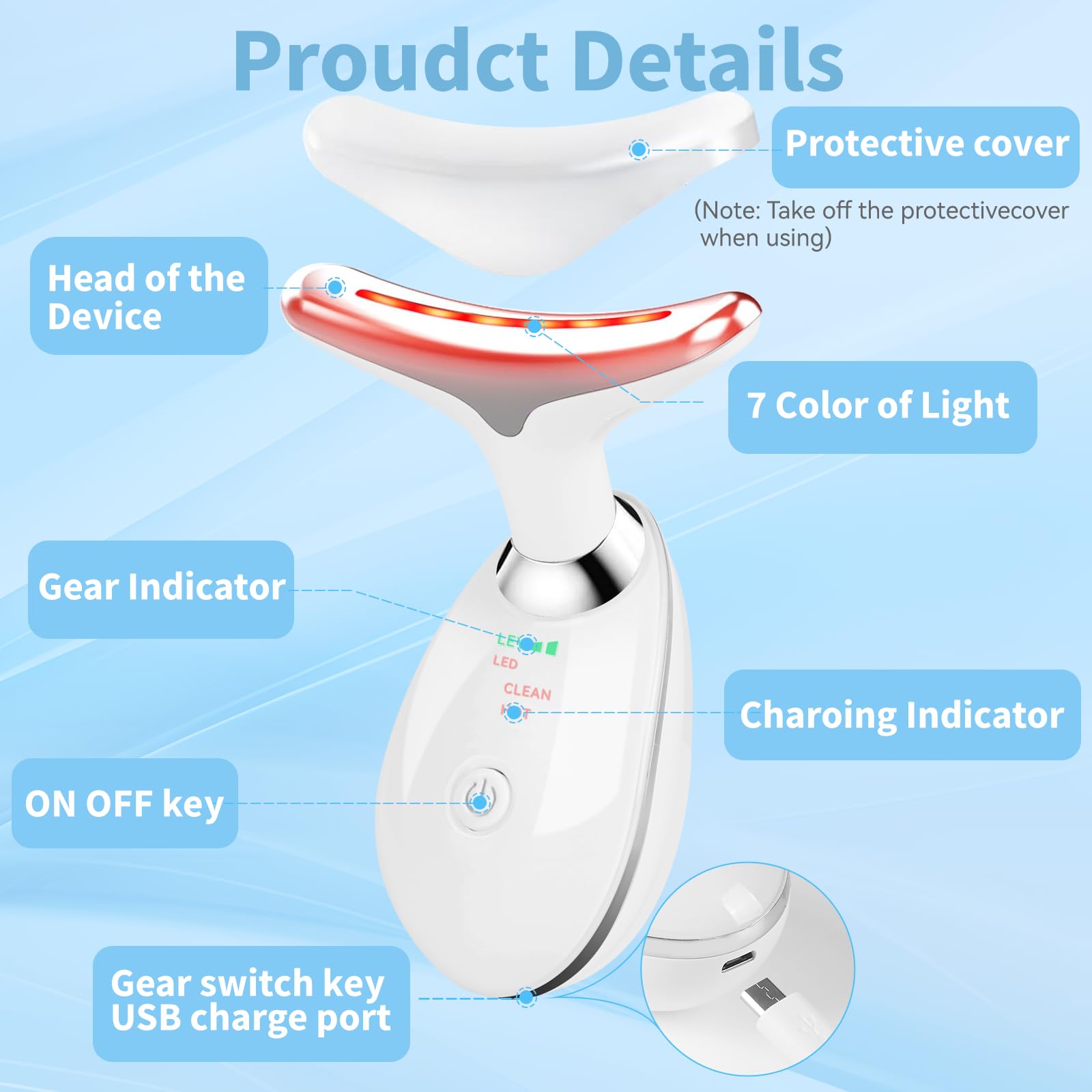 Candio massager includes USB cable for easy charging anywhere.