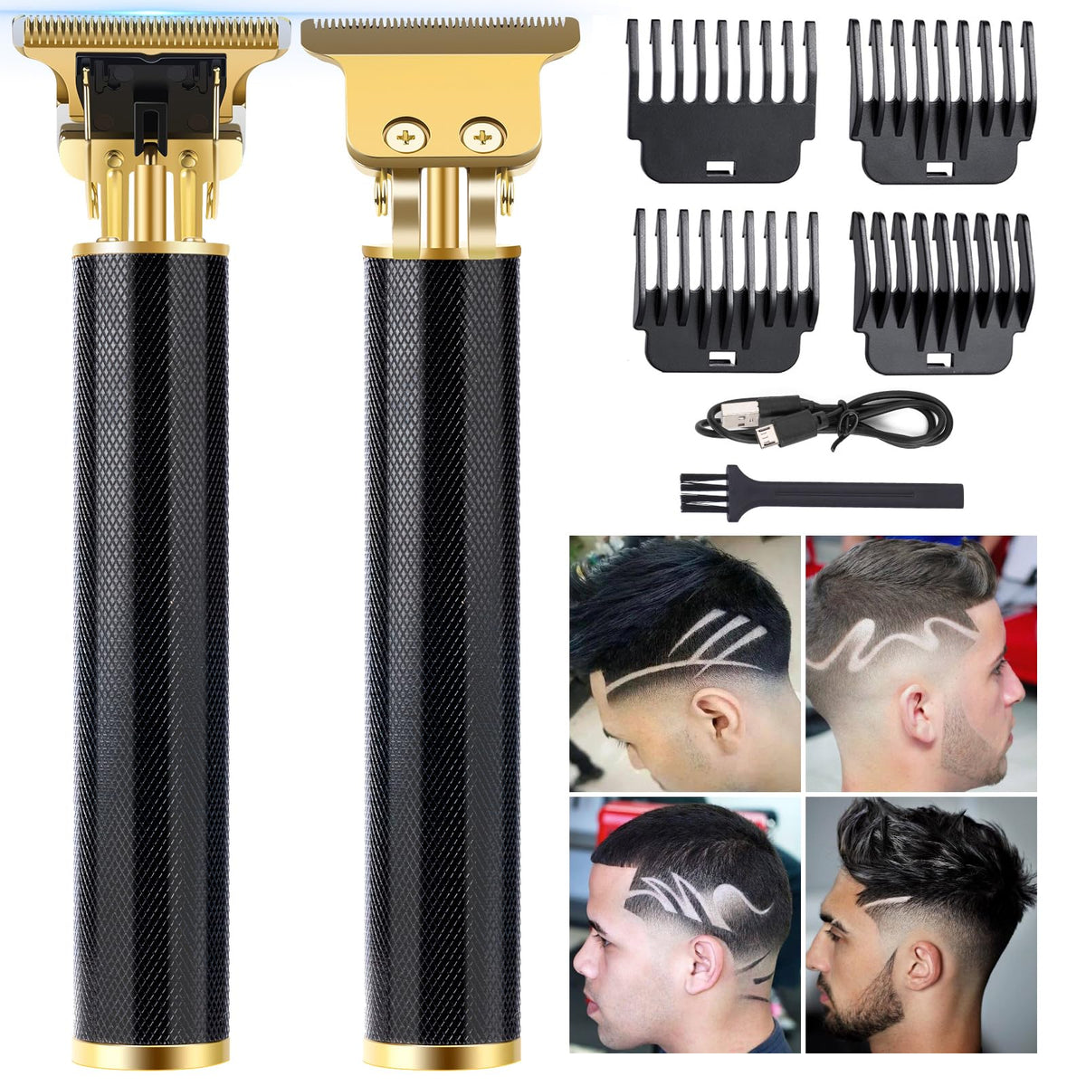 Candyfouse professional beard trimmer zero gap head for precise, tug-free grooming