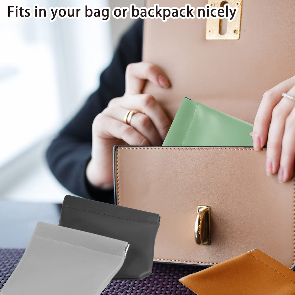 CANIPHA khaki pocket cosmetic bag neatly organizes small items.