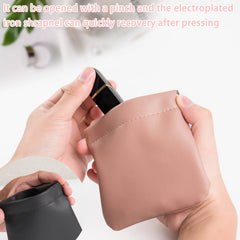CANIPHA pink pocket cosmetic bag ideal for lipstick and earphones on the go.