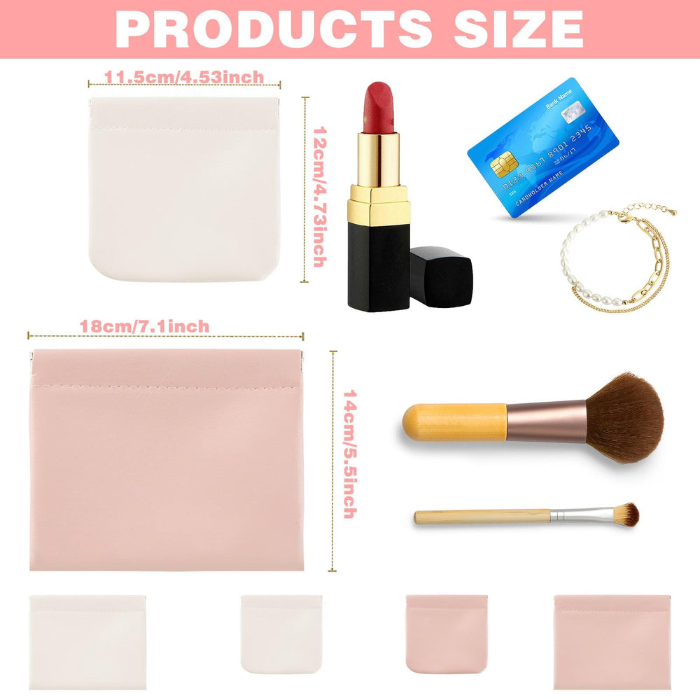 CANIPHA small beige makeup pouch keeps coins and jewelry tidy during travel