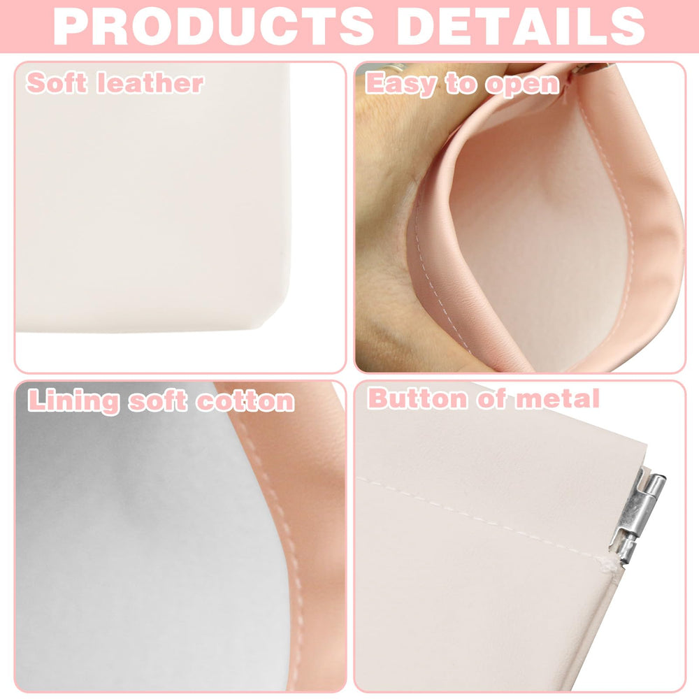 CANIPHA small pink makeup pouch fits keys and earbuds with ease