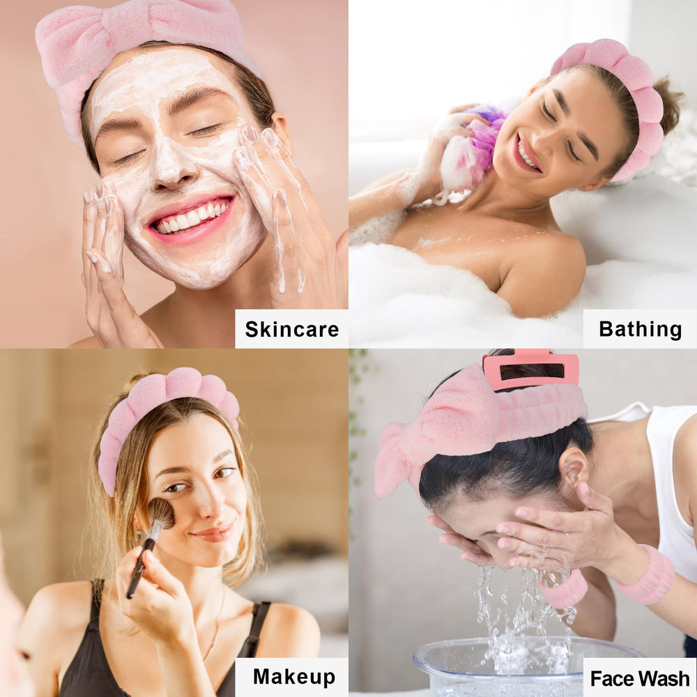 Canitor spa face-wash routine with headband helps keep hair off face.