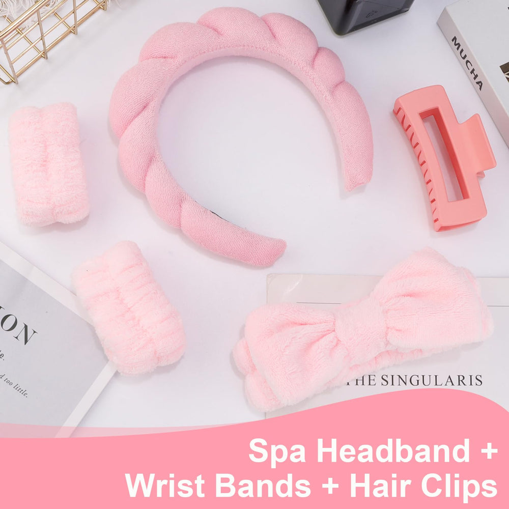 Canitor spa headband cloud-style fabric for gentle cleansing sessions.