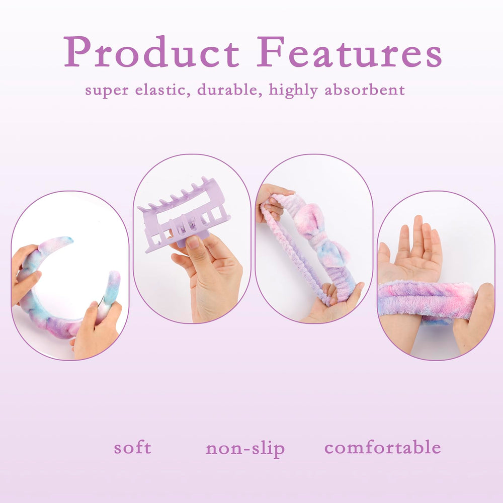 Canitor spa headbands two styles showcase style and function during routines.